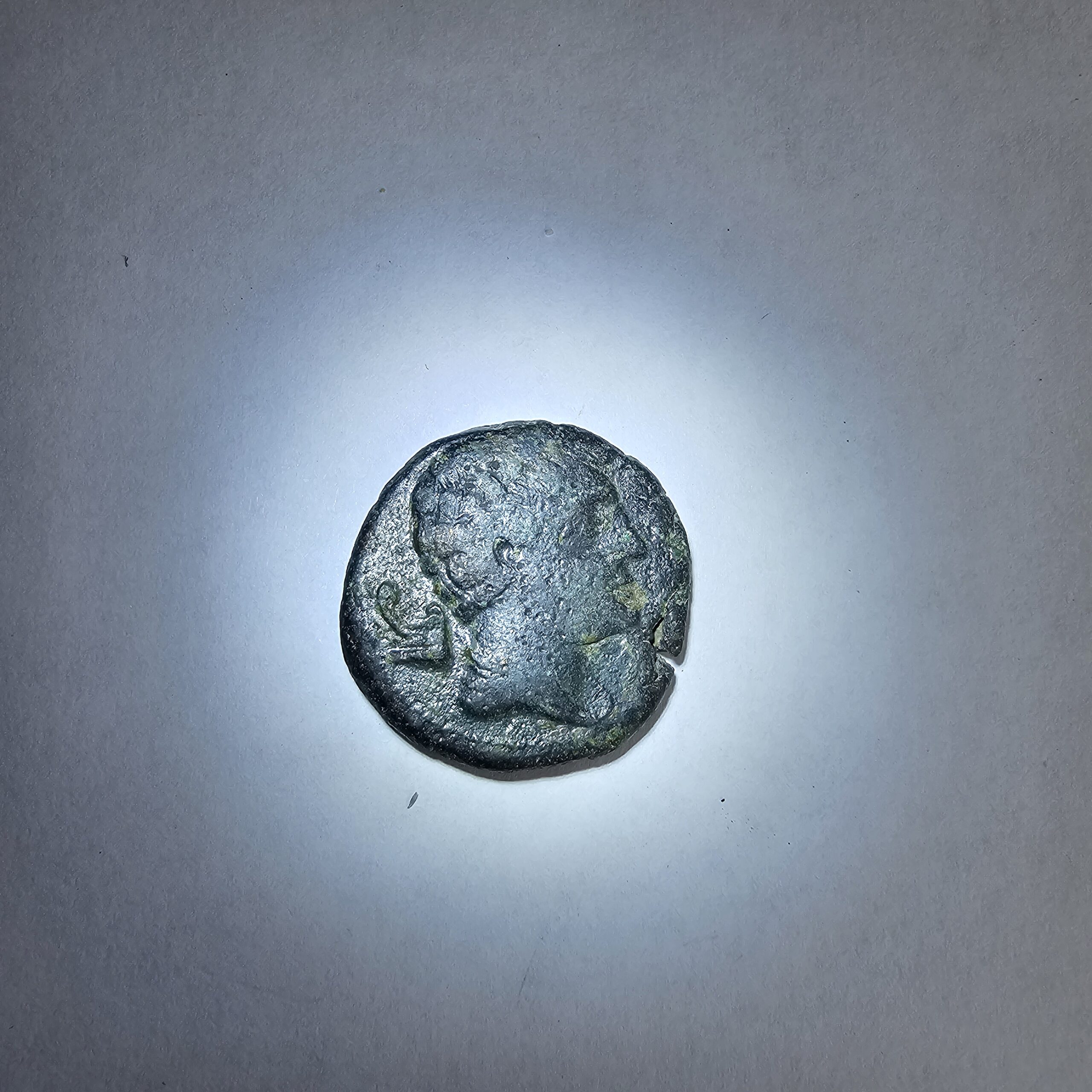 Circa 2nd Century BC Antique Roman-Celtibertian 'AS` Coin #9 - Image 4