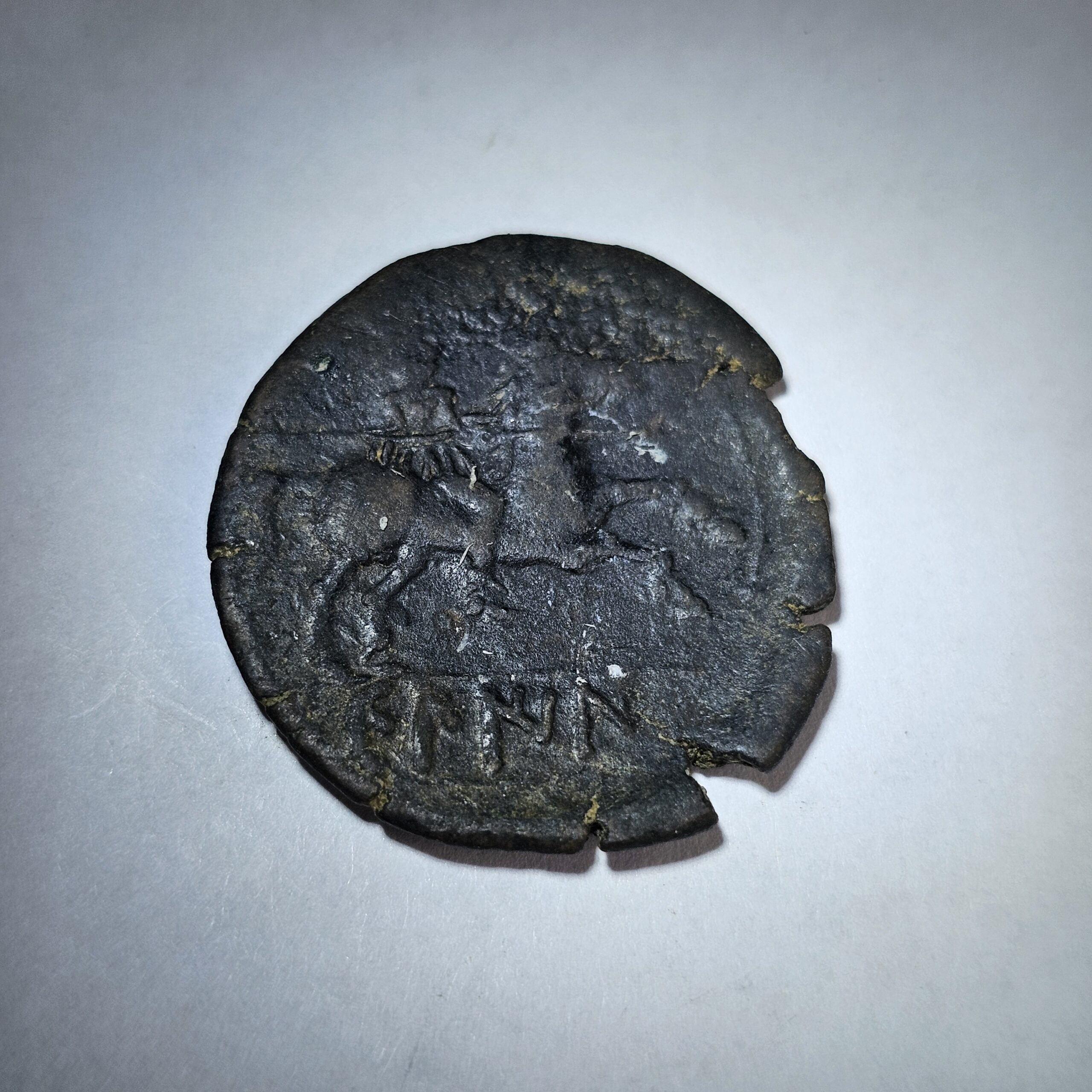 Circa 2nd Century BC Antique Roman-Celtibertian 'AS Coin #10 - Image 4