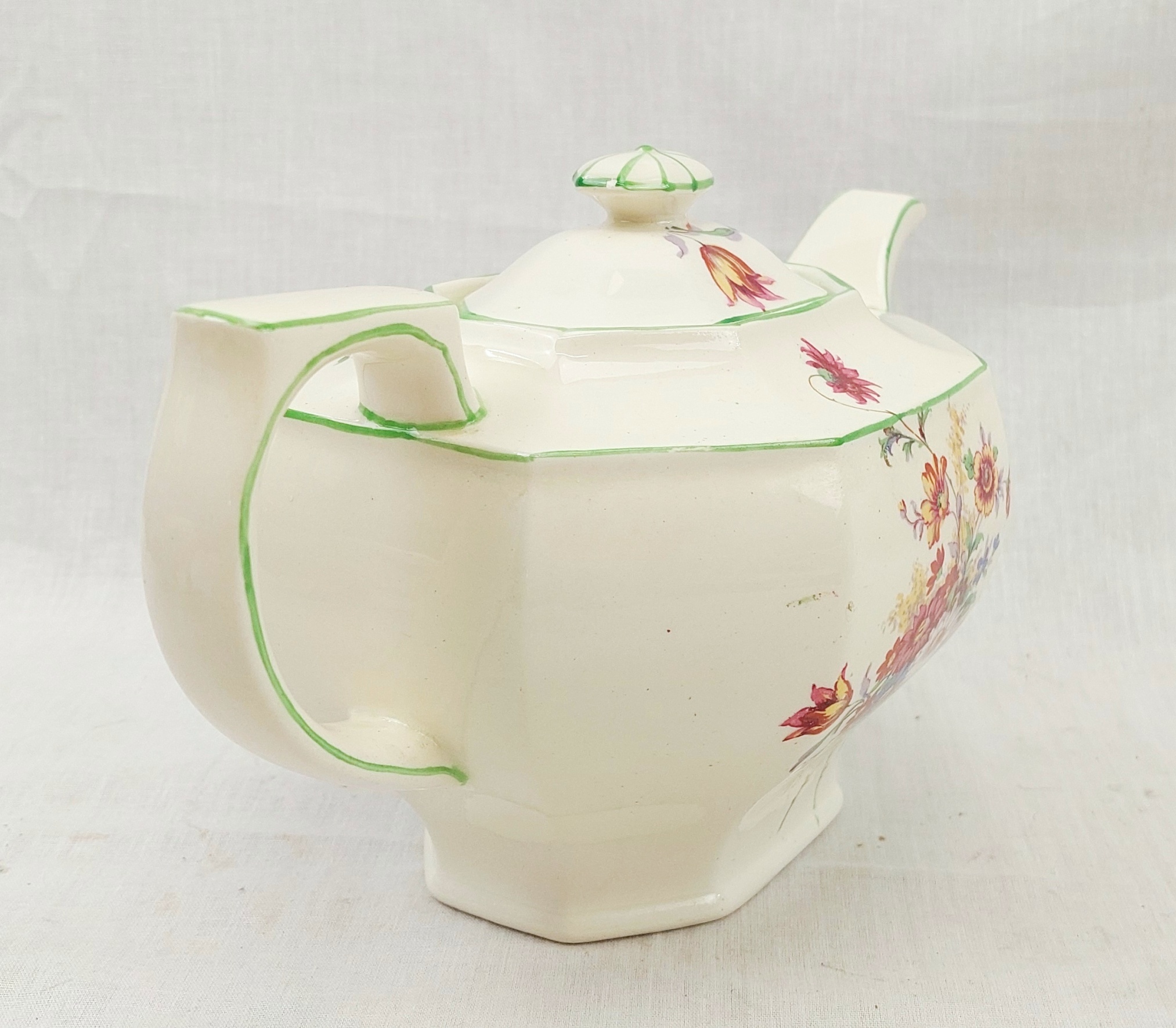 Art Deco 1930s Grimwades Royal Winton Ivory Teapot - Image 7