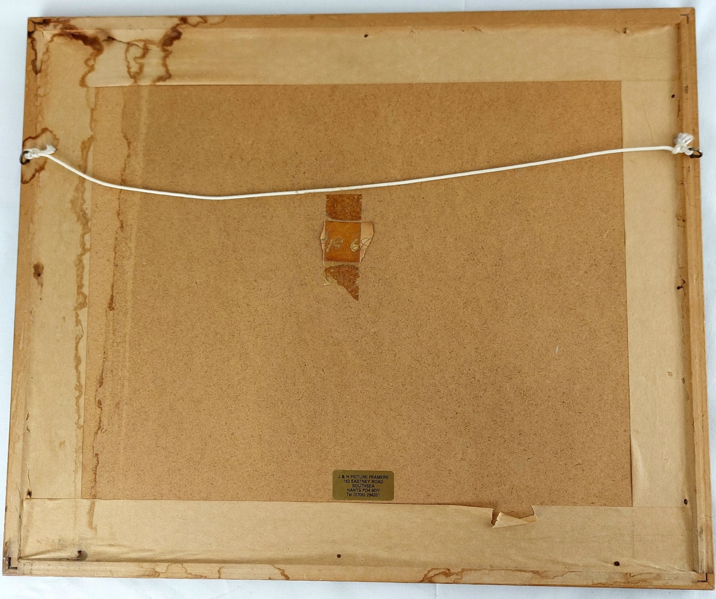 British, 1947, HMS Vanguard Aground at Spice Island, Portsmouth – Framed Aerial Photograph - Image 3