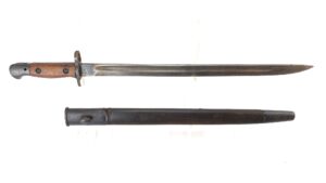 British, WW1, 1907 Pattern Sword Bayonet by Wilkinson dated 1917, with 1915 H.G.R. Scabbard