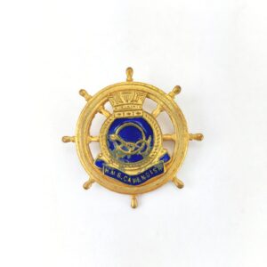 British, WWII, Royal Navy HMS Cavendish Sweetheart Brooch, Gilt & Enamel