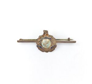 British, WW2, Royal Marines Sweetheart Brooch, Sterling Silver & Enamel
