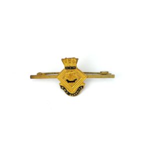 British, WWI, Royal Navy HMS Surprise, Gilt and Enamel Sweetheart Brooch