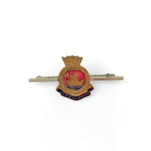 British, WWII, Royal Navy HMS Argonaut, Sweetheart Brooch, Enamel and Gilt
