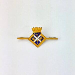 British, WWII, Royal Navy HMS Caledonia / M.T.E. (Mechanician Training Establishment), Gilt and Enamel Sweetheart Brooch