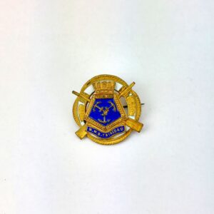 British, WWII, Royal Navy Sweetheart Brooch – HMS Trinidad, Gilt & Enamel