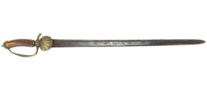 Continental, c.1750–1780, Hunting Cutlass (Hirschfänger) with Brass Shell Guard and Antler Grip