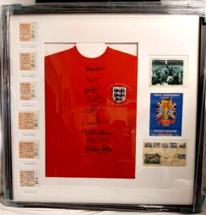 England, 1966 World Cup, Framed Signed Memorabilia Montage (Signed by 9 Players, with Original Tickets, Programme, and Sir Alf Ramsey Signed Benham Cover), Plus Provenance