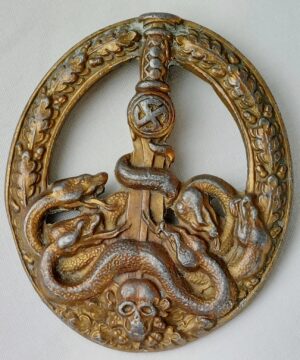 Exceptional, German, WWII 1944–45, Anti-Partisan Bronze Warfare Badge (Bandenkampfabzeichen), by C.E. Juncker, Berlin