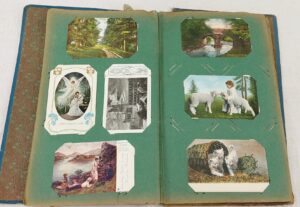 Edwardian Postcard Album With 140 Interesting Postcards
