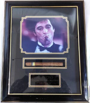 Framed “Scarface” Display – Al Pacino as Tony Montana with Cohiba Cigar