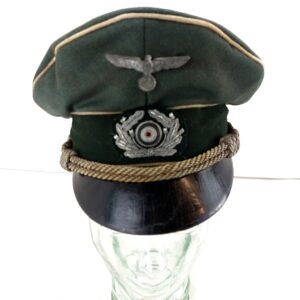 German, WW2, Heer (Army) Officer’s Peaked Visor Cap (‘Crusher’ Style) by Erel, Berlin – Offizier Kleiderkasse “Sonderklasse Extra”
