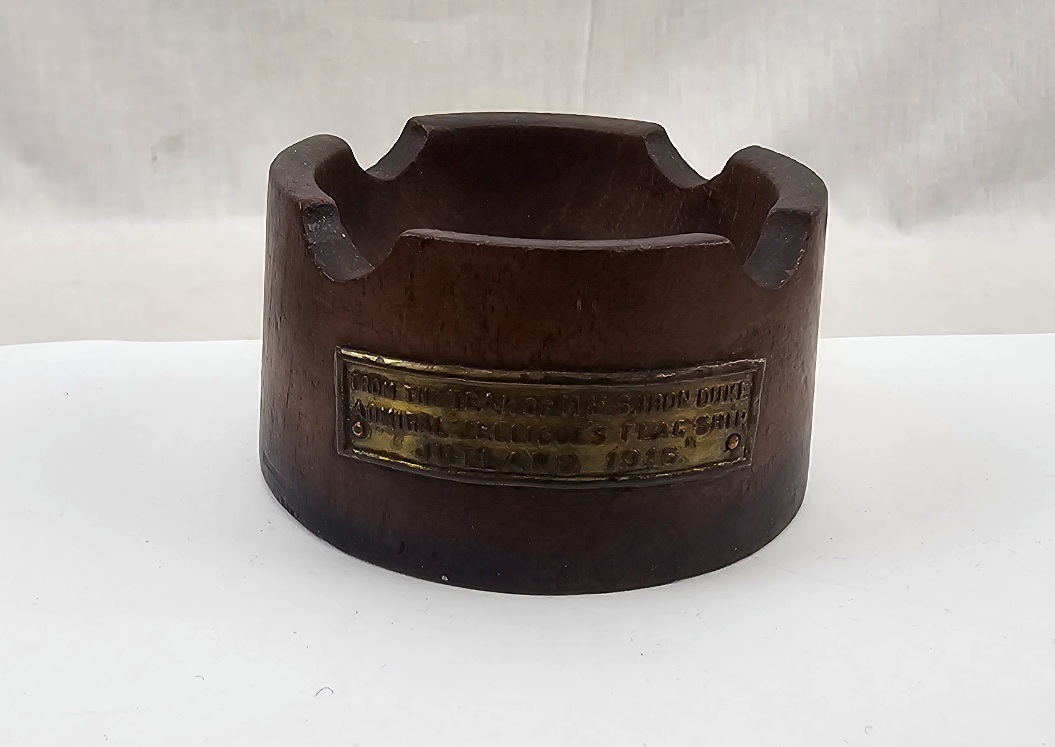 HMS Iron Duke Teak Treen Ashtray
