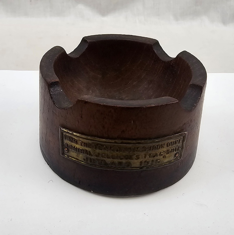 HMS Iron Duke Teak Treen Ashtray - Image 2