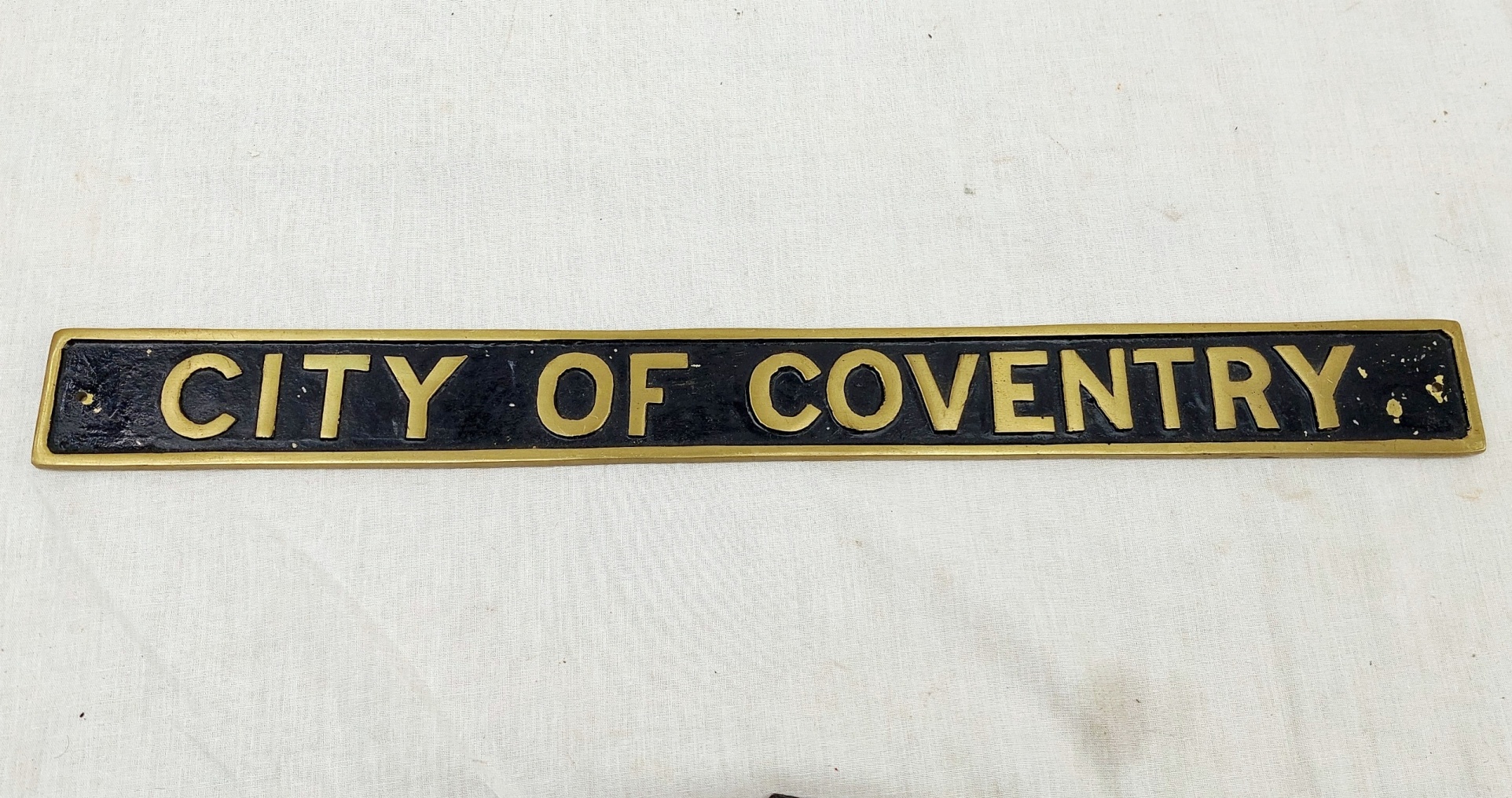 Newton Replicas City Of Coventry Locomotive Sign