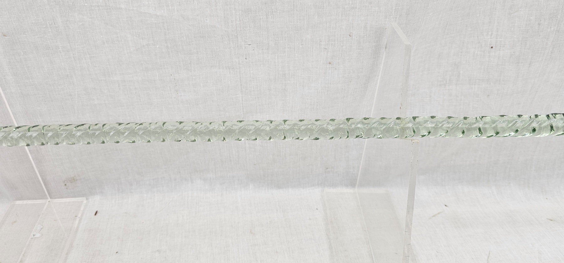 Victorian Light Green Glass Barley Twist Walking Stick - Image 10