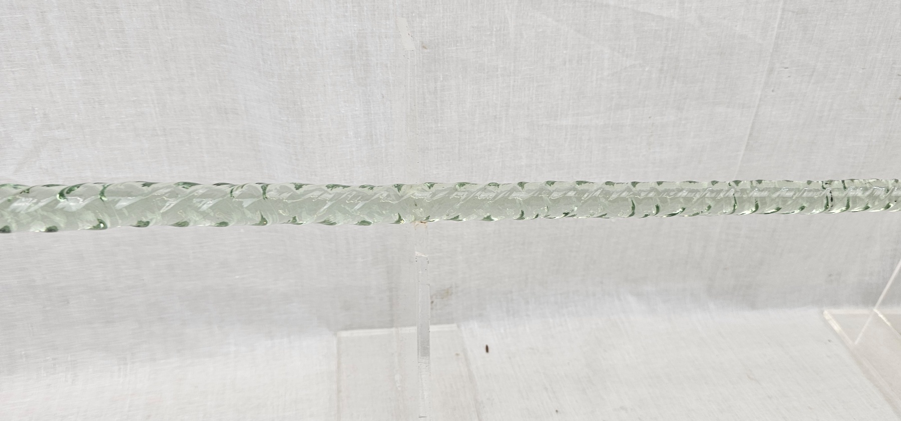 Victorian Light Green Glass Barley Twist Walking Stick - Image 4