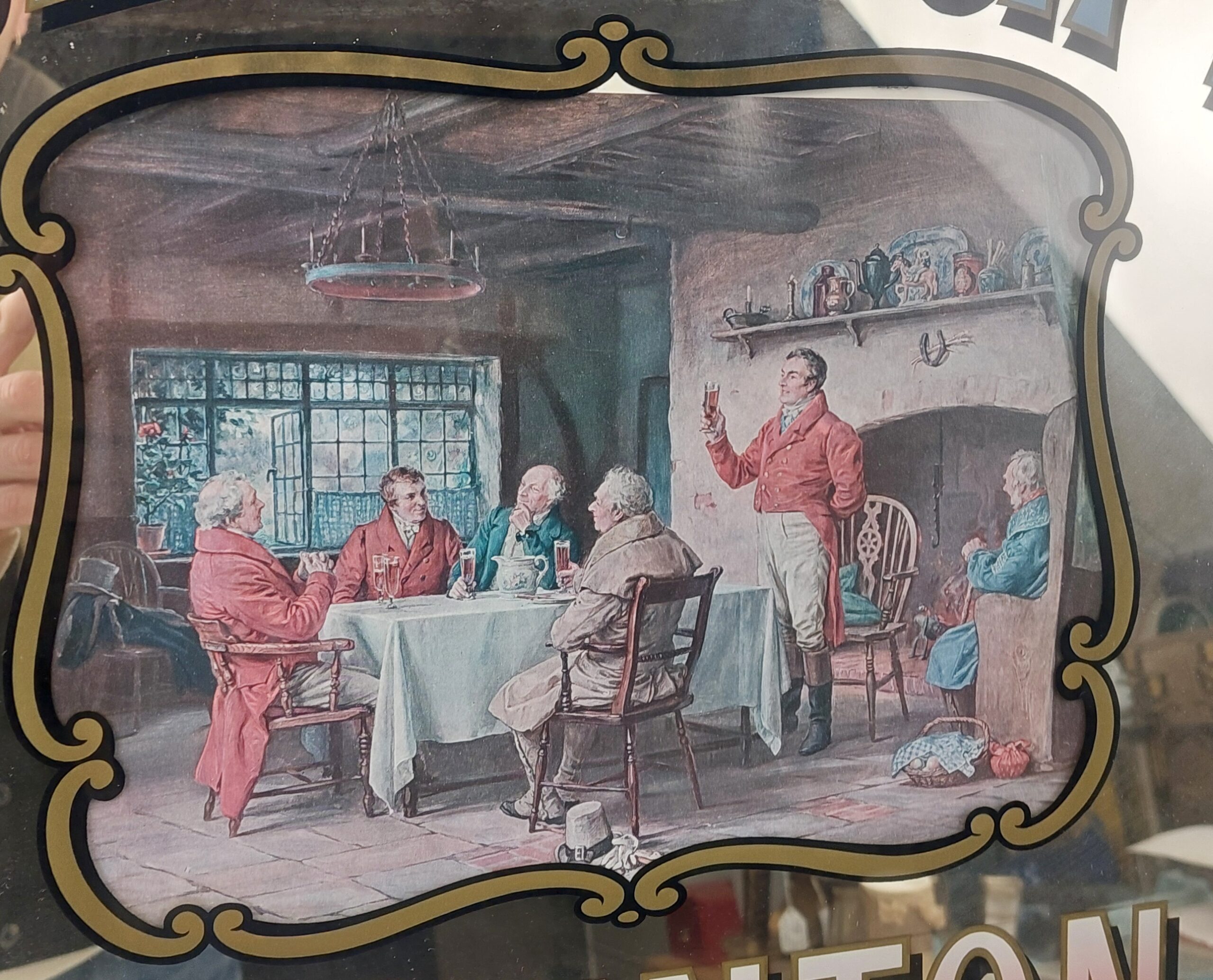 Vintage Renton & Co Scotch Whisky Pub Advertising Mirror - Image 7