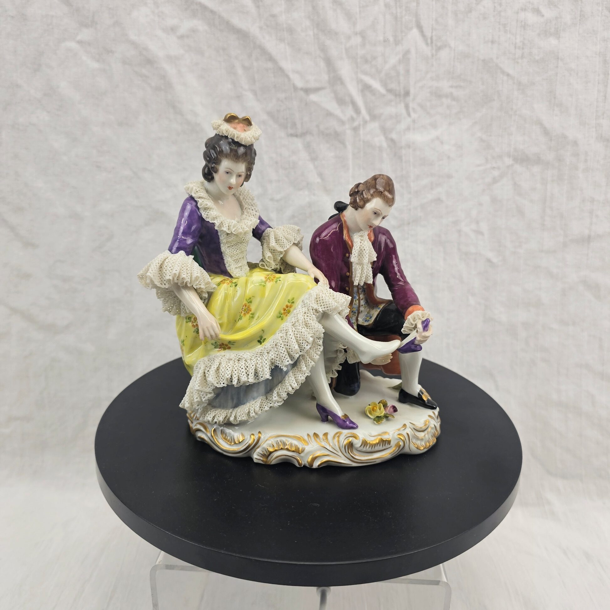 Volkstedt 'The Shoe Fitter', c.1880–1920 Porcelain Figurine Set
