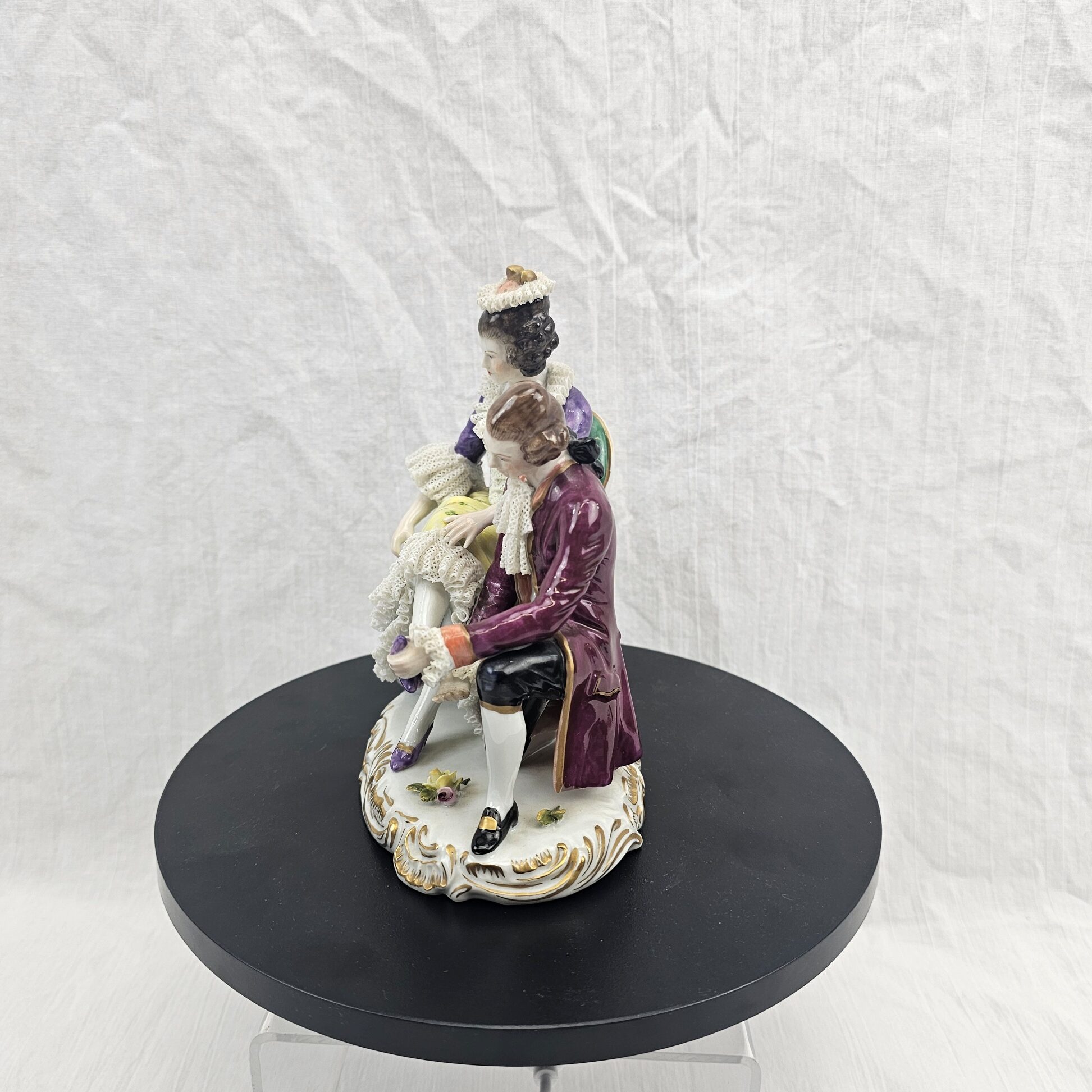 Volkstedt 'The Shoe Fitter', c.1880–1920 Porcelain Figurine Set - Image 2