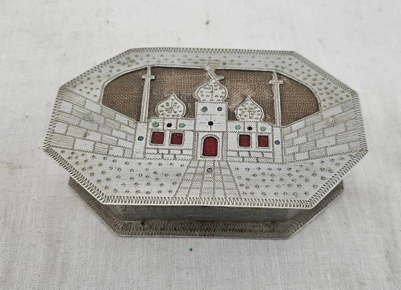 WW2 Aluminium Trinket Indian Palace Box #2