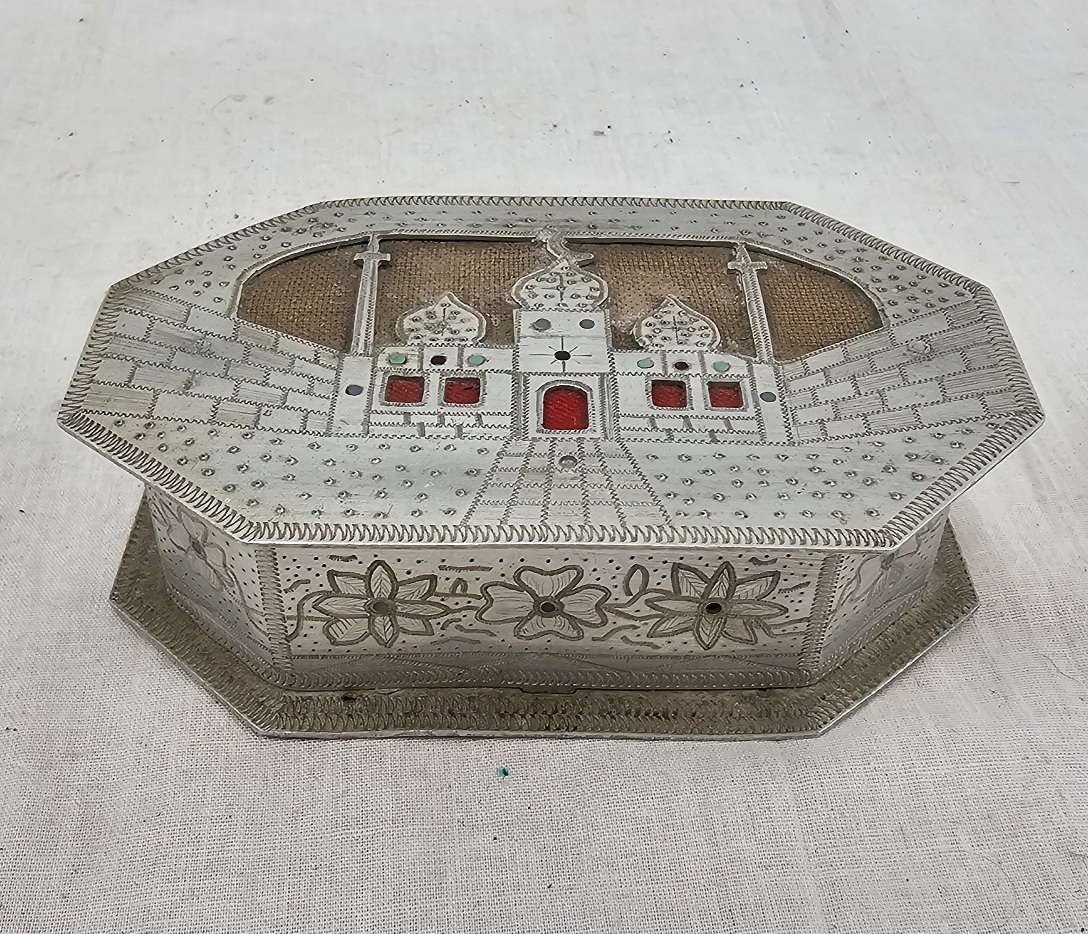 WW2 Aluminium Trinket Indian Palace Box #2 - Image 3