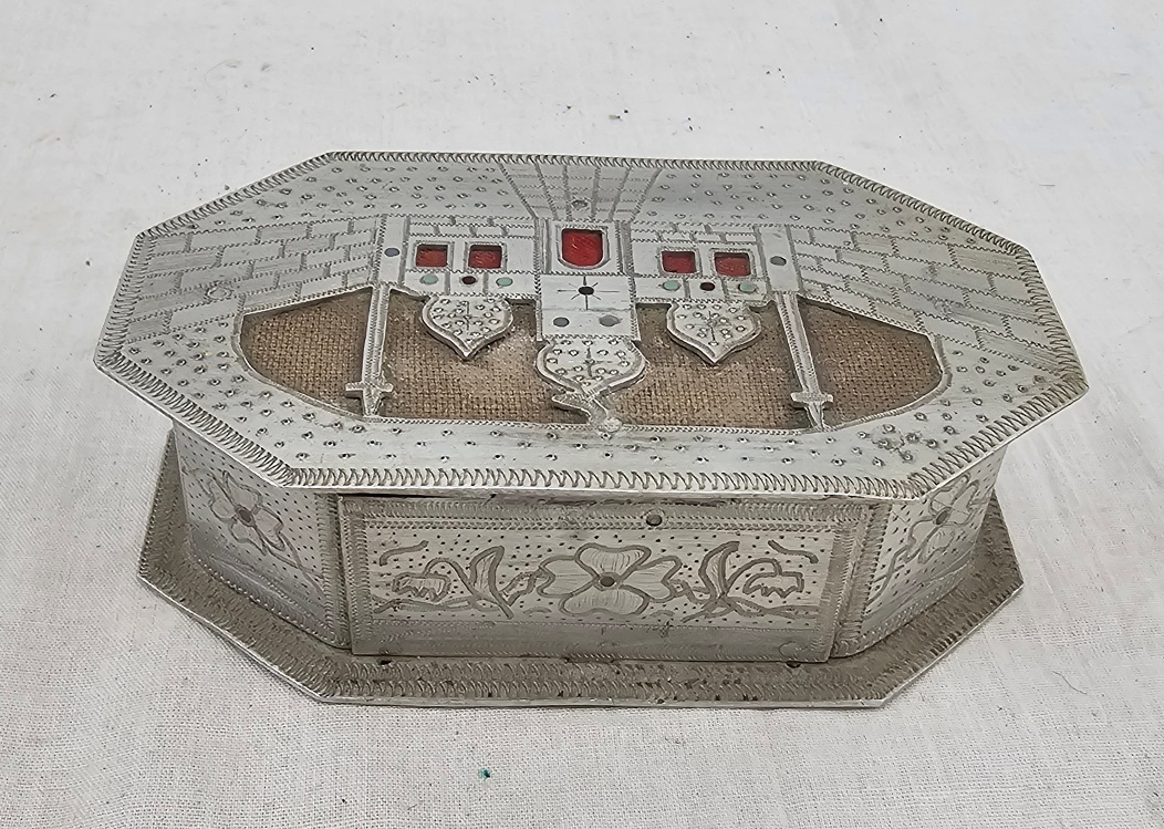 WW2 Aluminium Trinket Indian Palace Box #2 - Image 2
