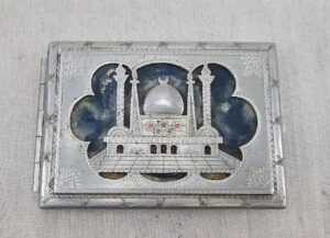 WW2 Era Aluminium Enamelled Indian Palace Cigarette Case #2