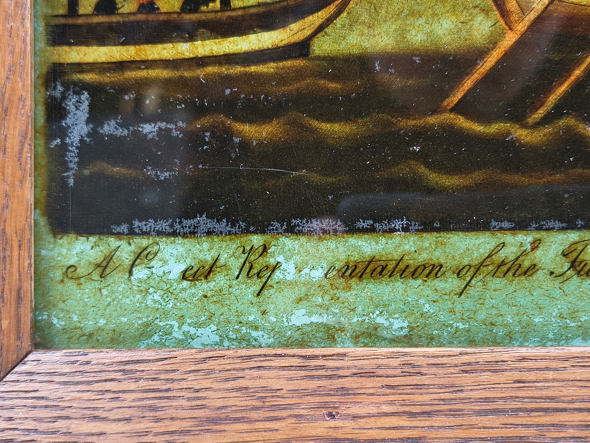 1806 Reverse Painting On Glass Of Admiral Lord Nelson's Funeral Barge - Image 9