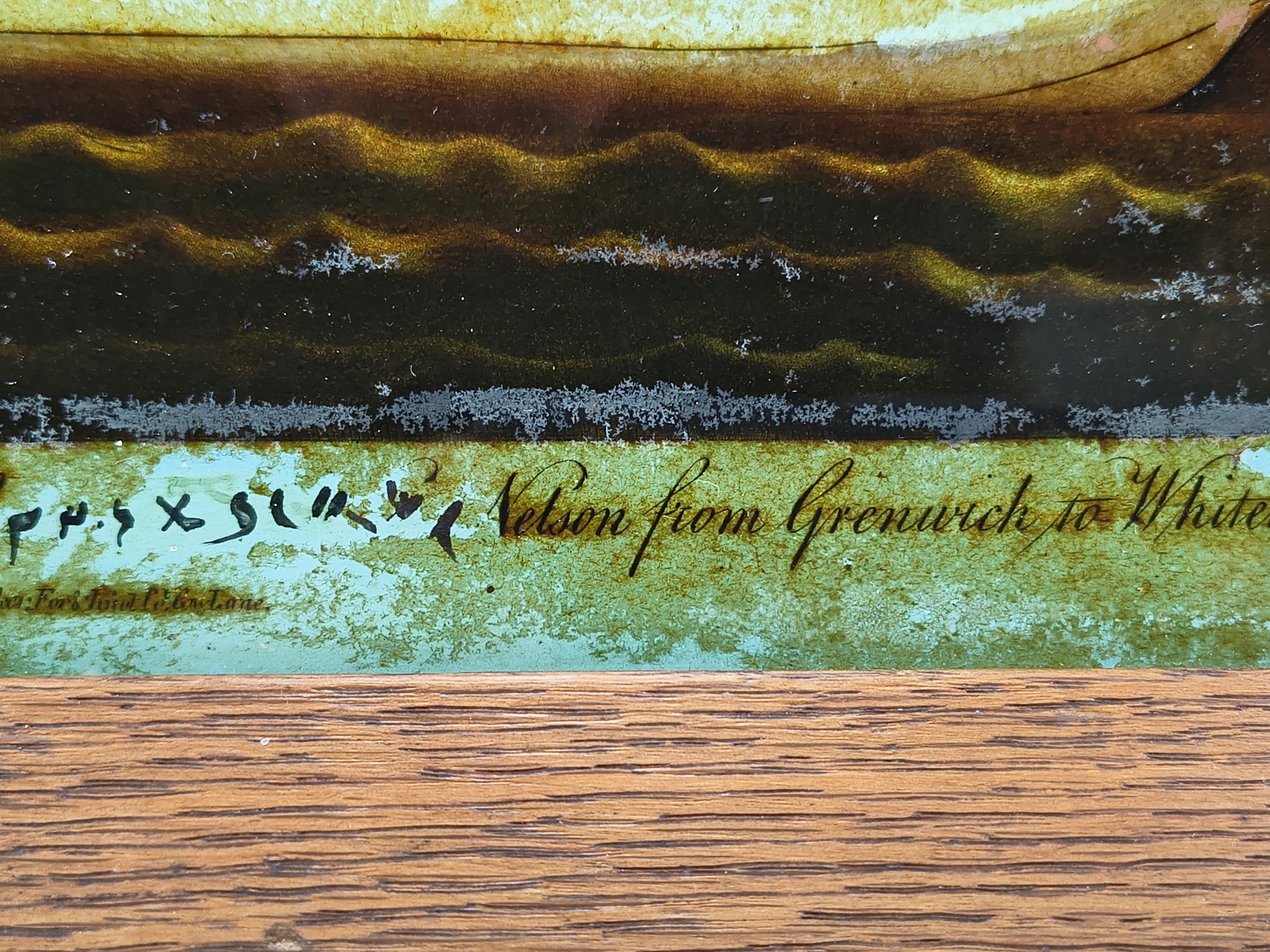 1806 Reverse Painting On Glass Of Admiral Lord Nelson's Funeral Barge - Image 6