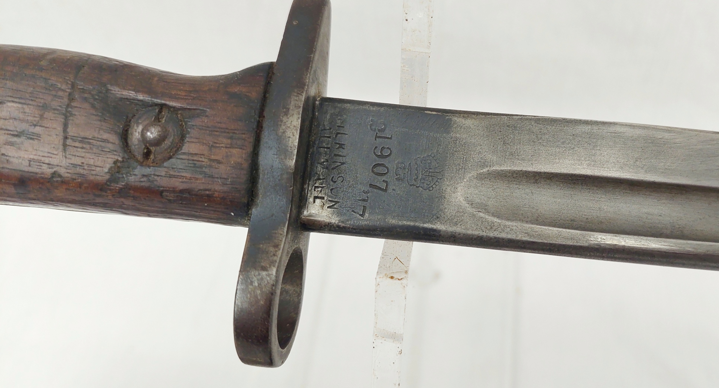 1917 Dated1907 Pattern SMLE Rifle Bayonet By Wilkinson With Scabbard And Frog - Image 8