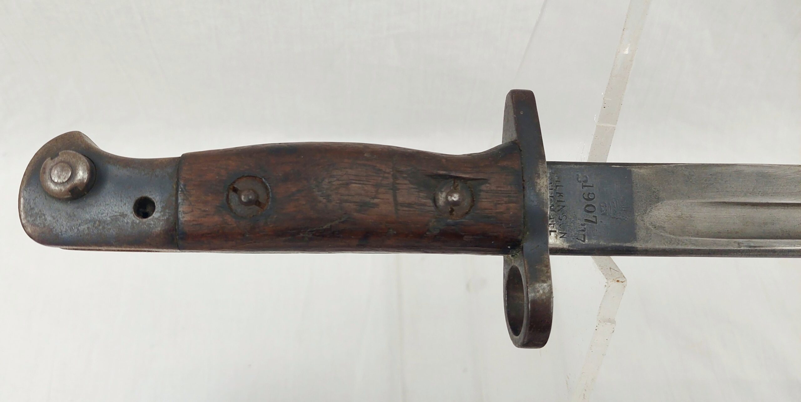 1917 Dated1907 Pattern SMLE Rifle Bayonet By Wilkinson With Scabbard And Frog - Image 7