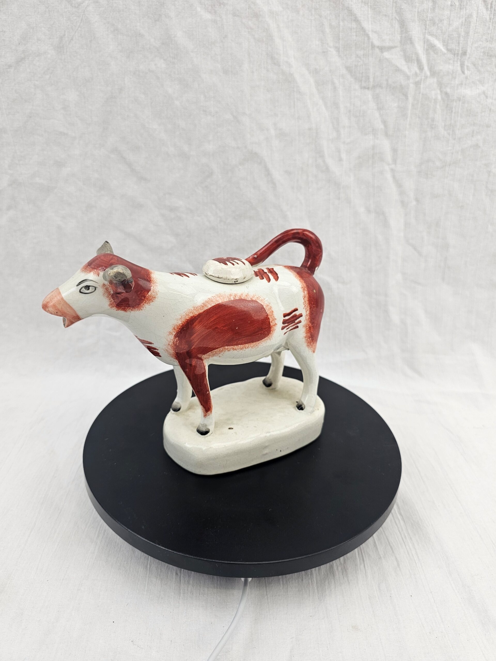 19th Century Staffordshire Pottery Cow Creamer - Image 2