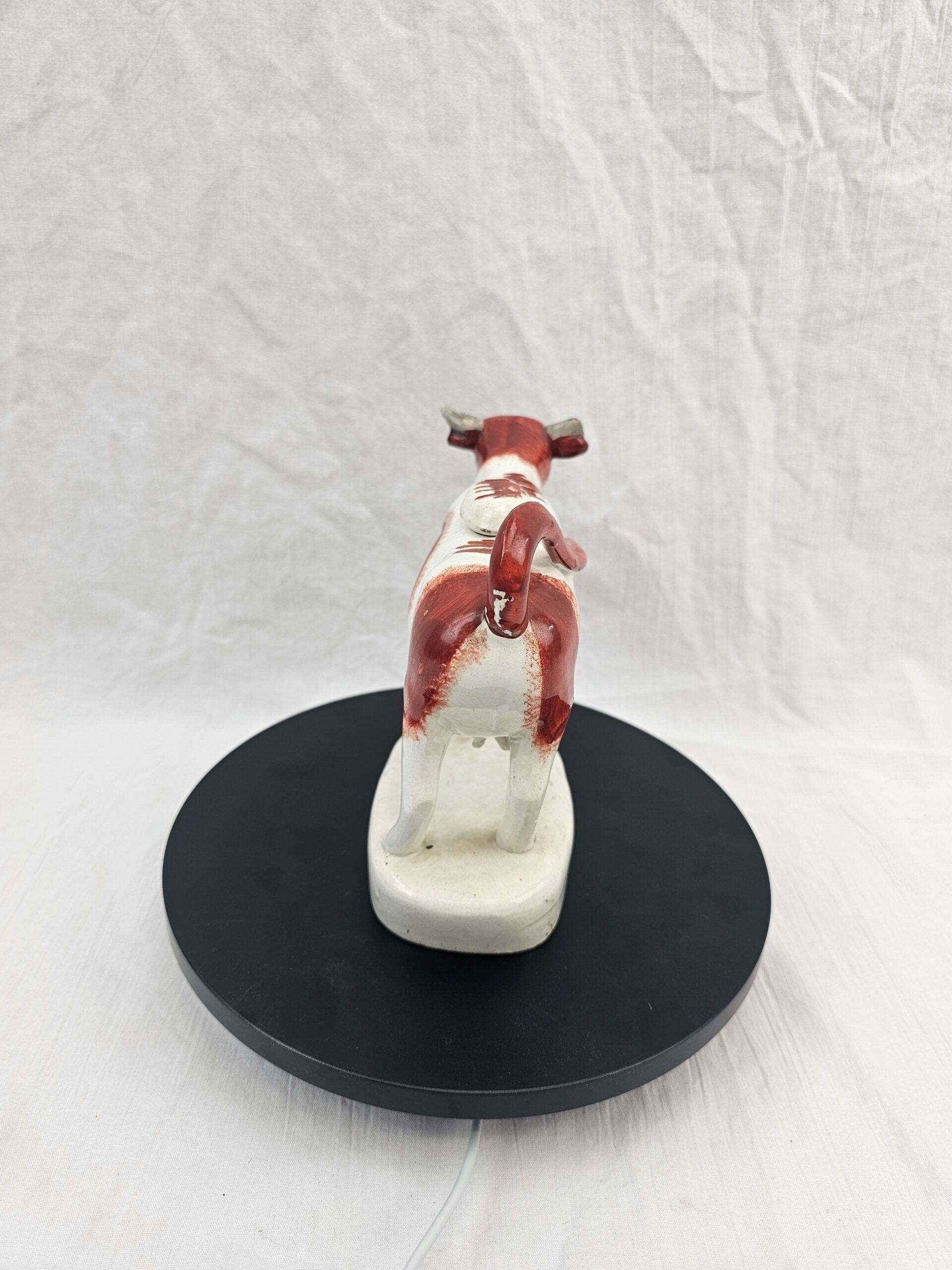 19th Century Staffordshire Pottery Cow Creamer - Image 3