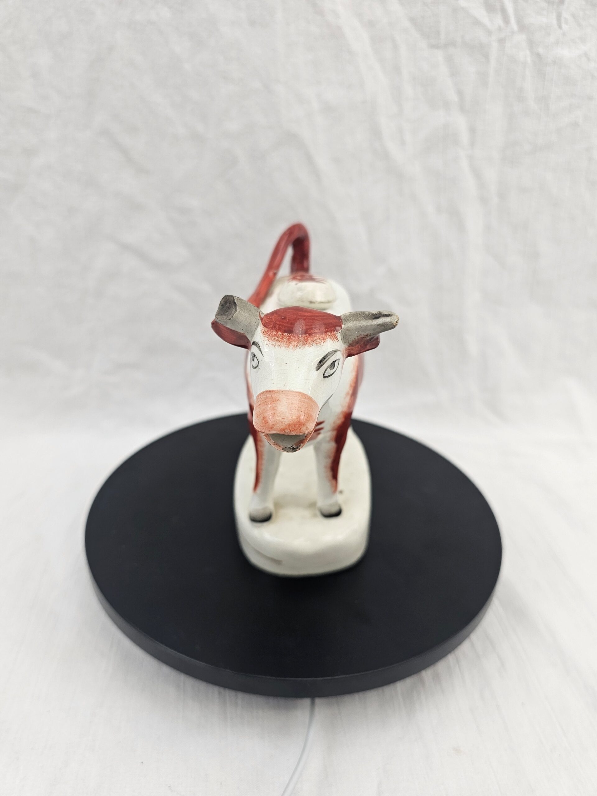 19th Century Staffordshire Pottery Cow Creamer - Image 5