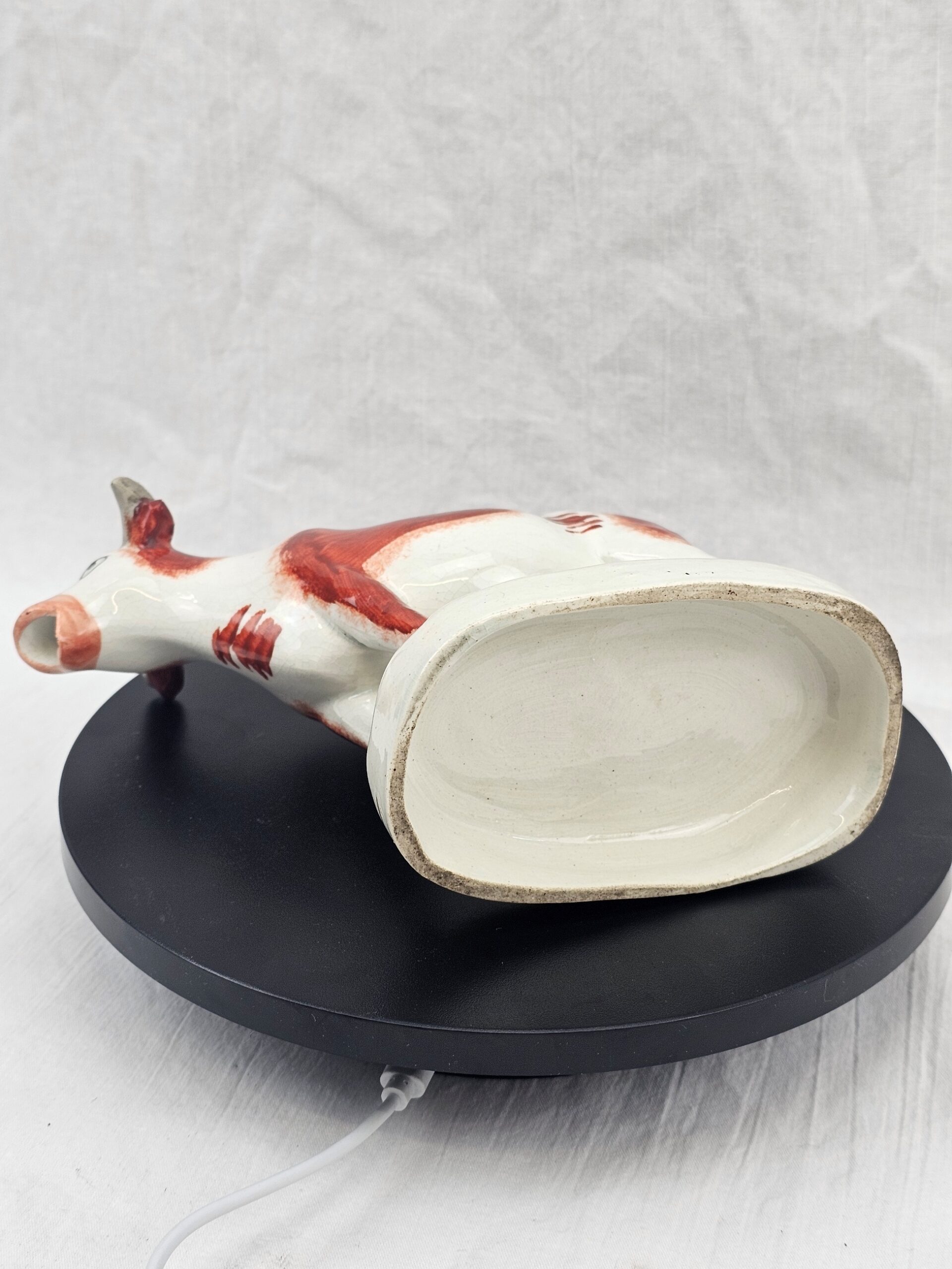 19th Century Staffordshire Pottery Cow Creamer - Image 6