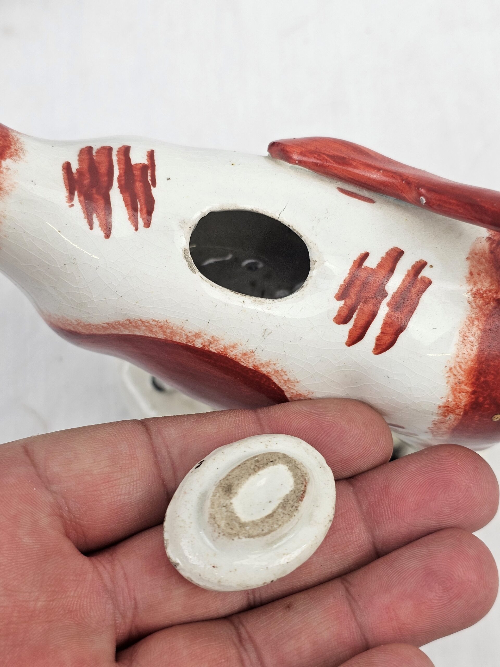 19th Century Staffordshire Pottery Cow Creamer - Image 7