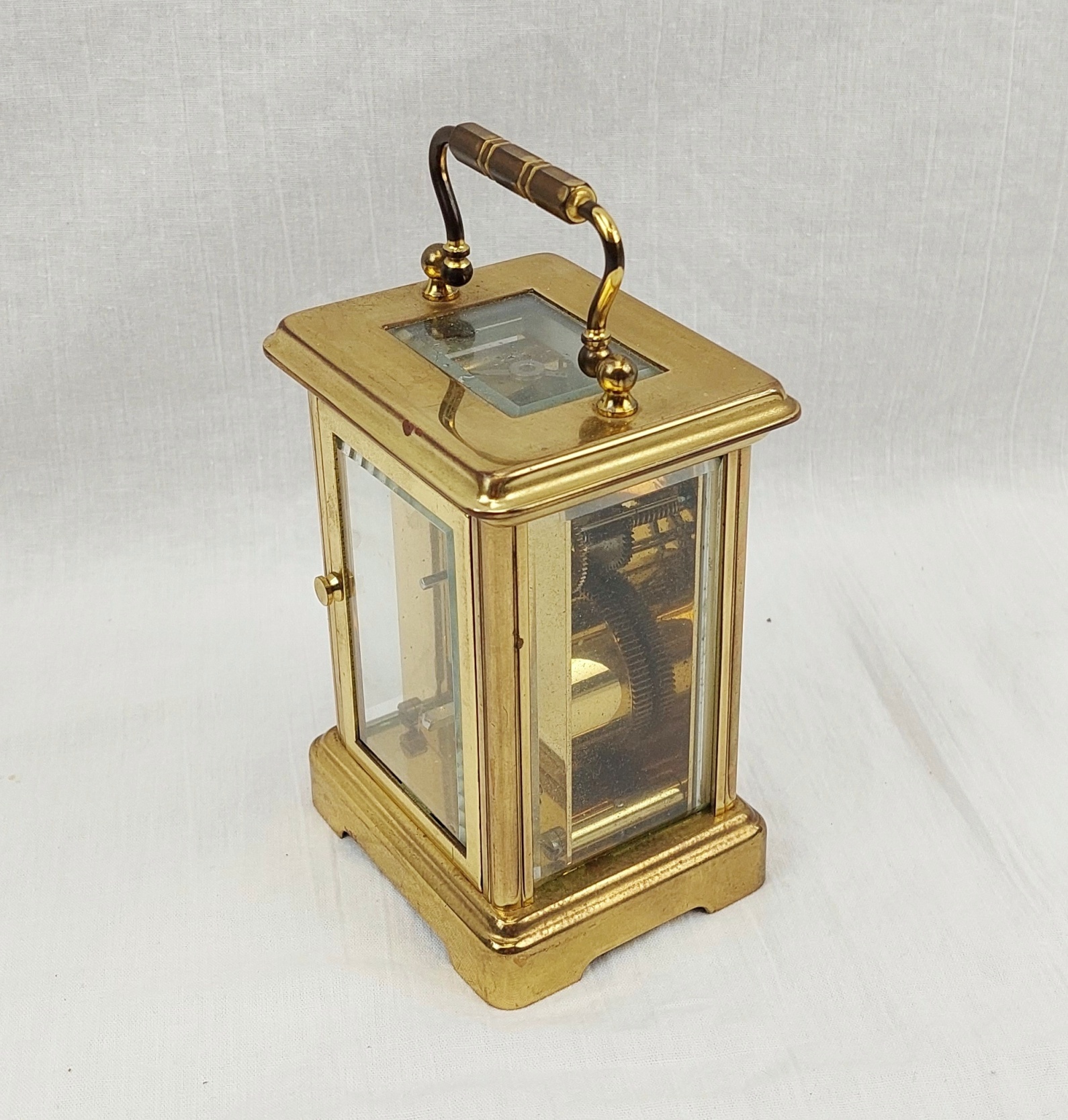 Antique French Brass Carriage Clock By Bornand Freres - Image 2