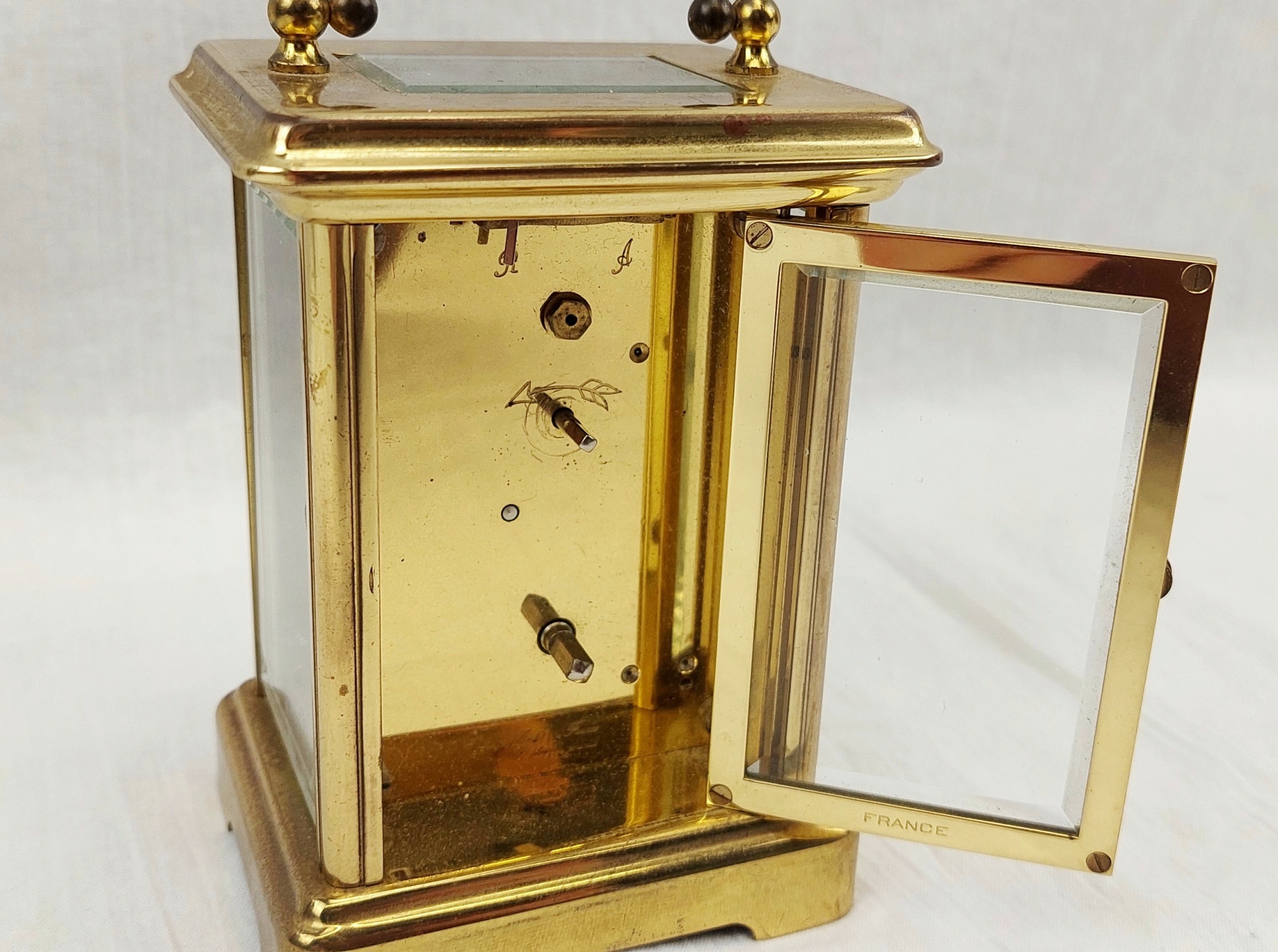 Antique French Brass Carriage Clock By Bornand Freres - Image 5