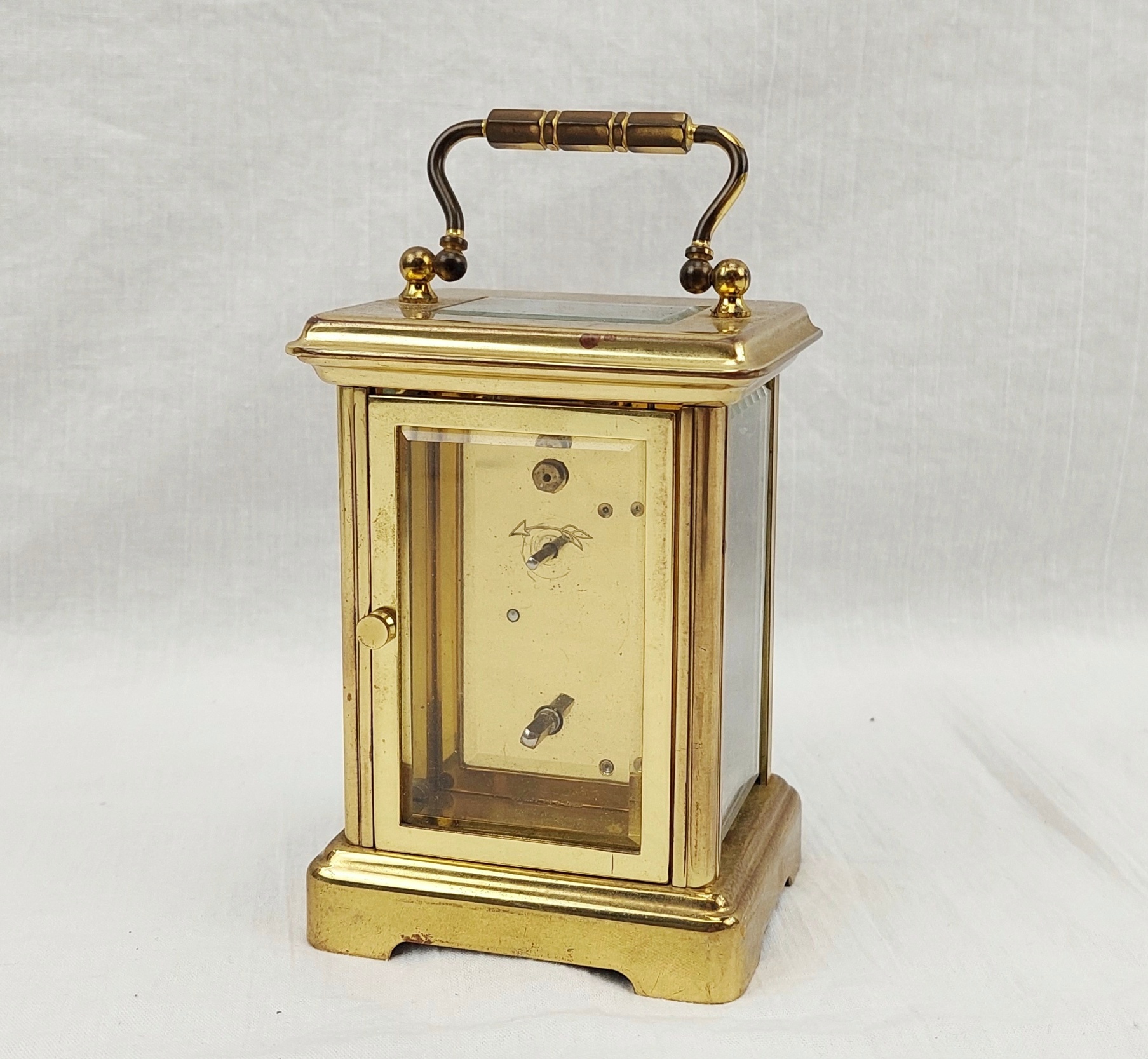 Antique French Brass Carriage Clock By Bornand Freres - Image 3