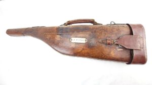 British, Late 19th–Early 20th Century – Leather “Leg-of-Mutton” Shotgun Case, Named to J. Fitton