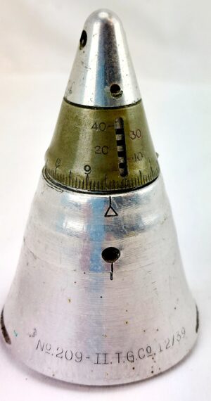 British, 1939, No.209 Mk II Anti-Aircraft Time Fuse, Aluminium Alloy, Broad Arrow Marked, Inert