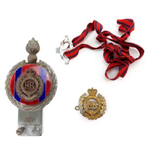 British, Mid-20th Century, Royal Engineers Cap Badge, Car Badge & Terry’s Registered Tool (3)