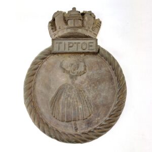 British, c.1944–1955, HMS Tiptoe Submarine Screen Badge, Dockyard Casting Bronze (3kg)
