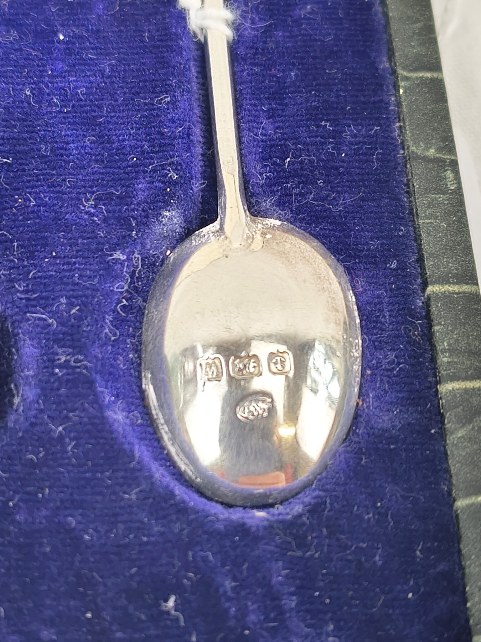 Cased Set Of 6 Birmingham 1921 Sterling Silver Coffee Spoons With Bean Finials - Image 5