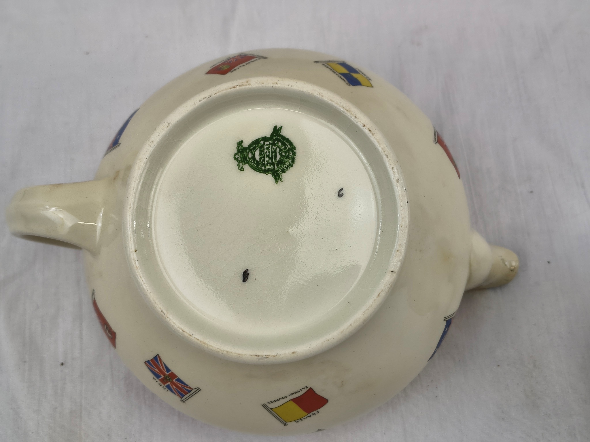 Circa 1939 Crown Ducal War Against Hitlerism Souvenir Teapot - Image 7
