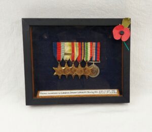Framed Display Of 6 WW2 Medals Awarded To Leading Stoker Stanley Longley RN