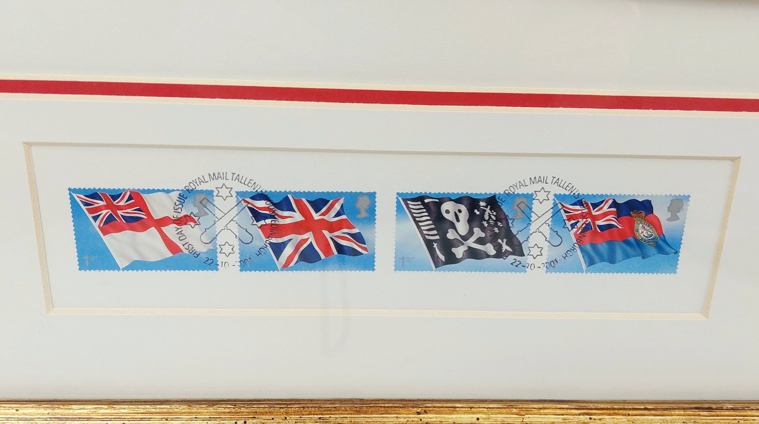 Framed Royal Navy And Royal Mail Flag And Stamps Display - Image 3