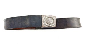 German, WW2: 1937–1941, Luftwaffe EM/NCO Belt & Aluminium Buckle, Berg & Nolte, with 1937 DRANSFELD & Co. Belt.